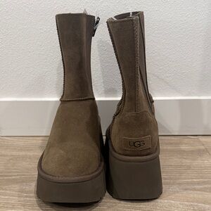 UGG Platform Zip Boots Chestnut Size 7